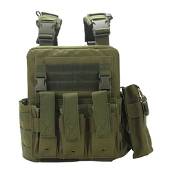 Chaleco táctico portaplacas Multicam, resistente al desgaste