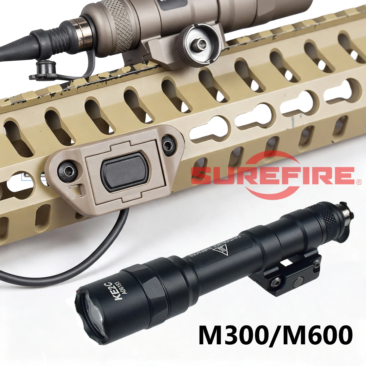 Linterna táctica para rifle M-LK Keymod Picatinny 20mm remoto - imagen 5