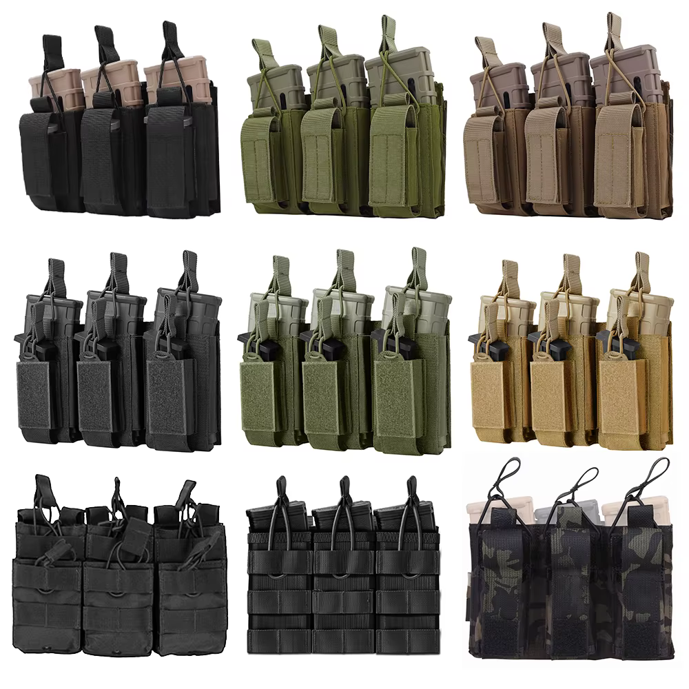 Portacargadores triple rifle 5,56mm – Bolsillo MOLLE táctico ripstop - imagen 5