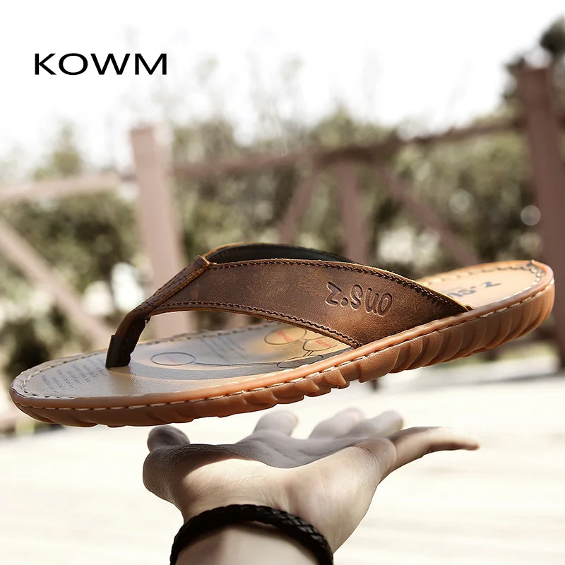 KOWM Sandalias tácticas verano – Cuero transpirable militar - imagen 3