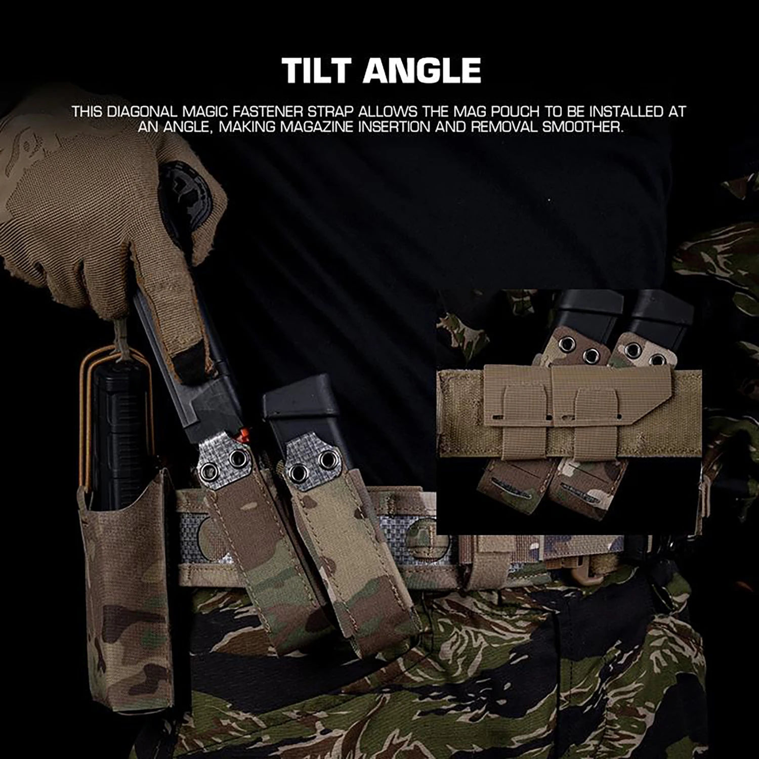 Correa sujeción Molle Mag para pistola y funda - Montaje cinturón - imagen 3