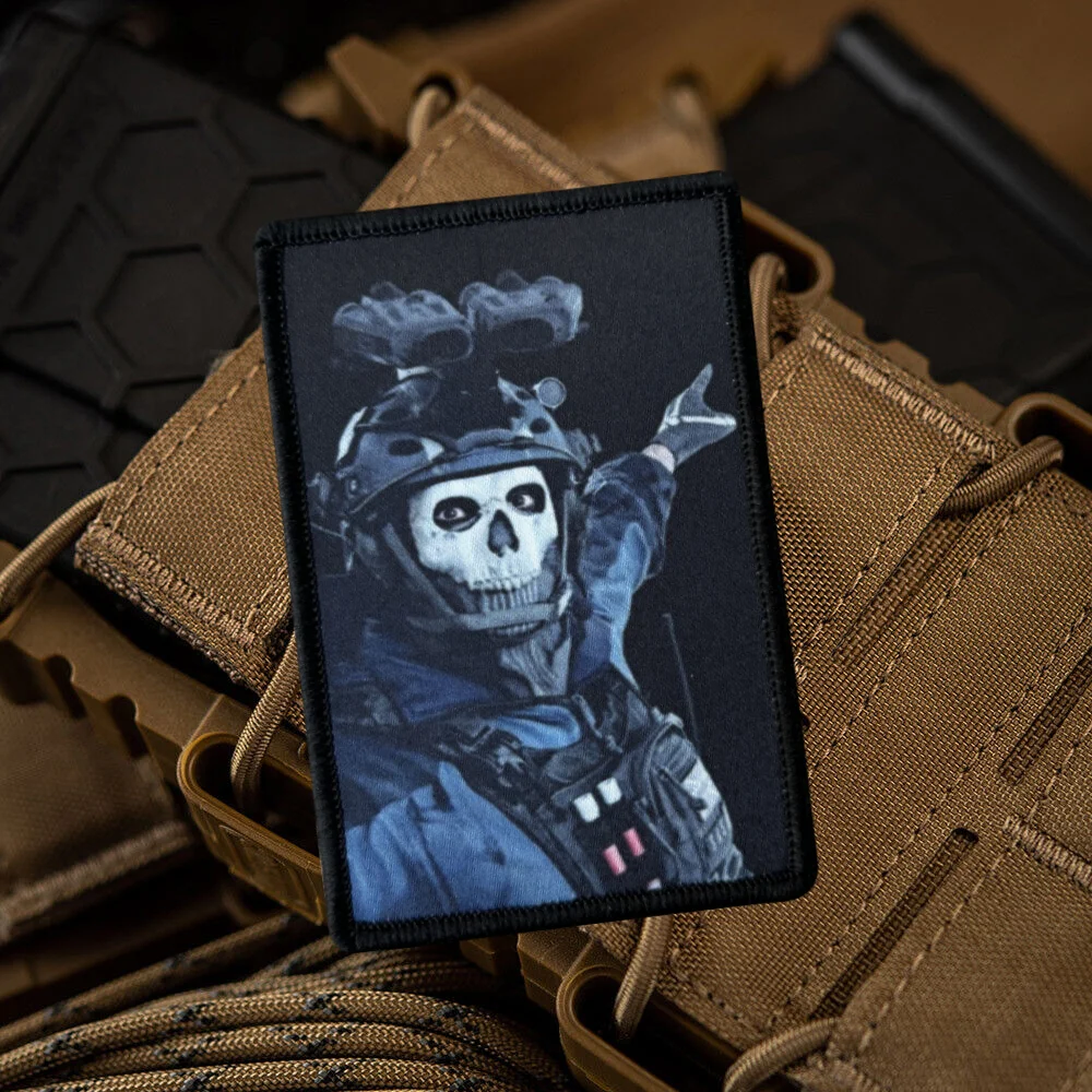 Parche táctico calavera Call of Duty – Chevron velcro mochila - imagen 3