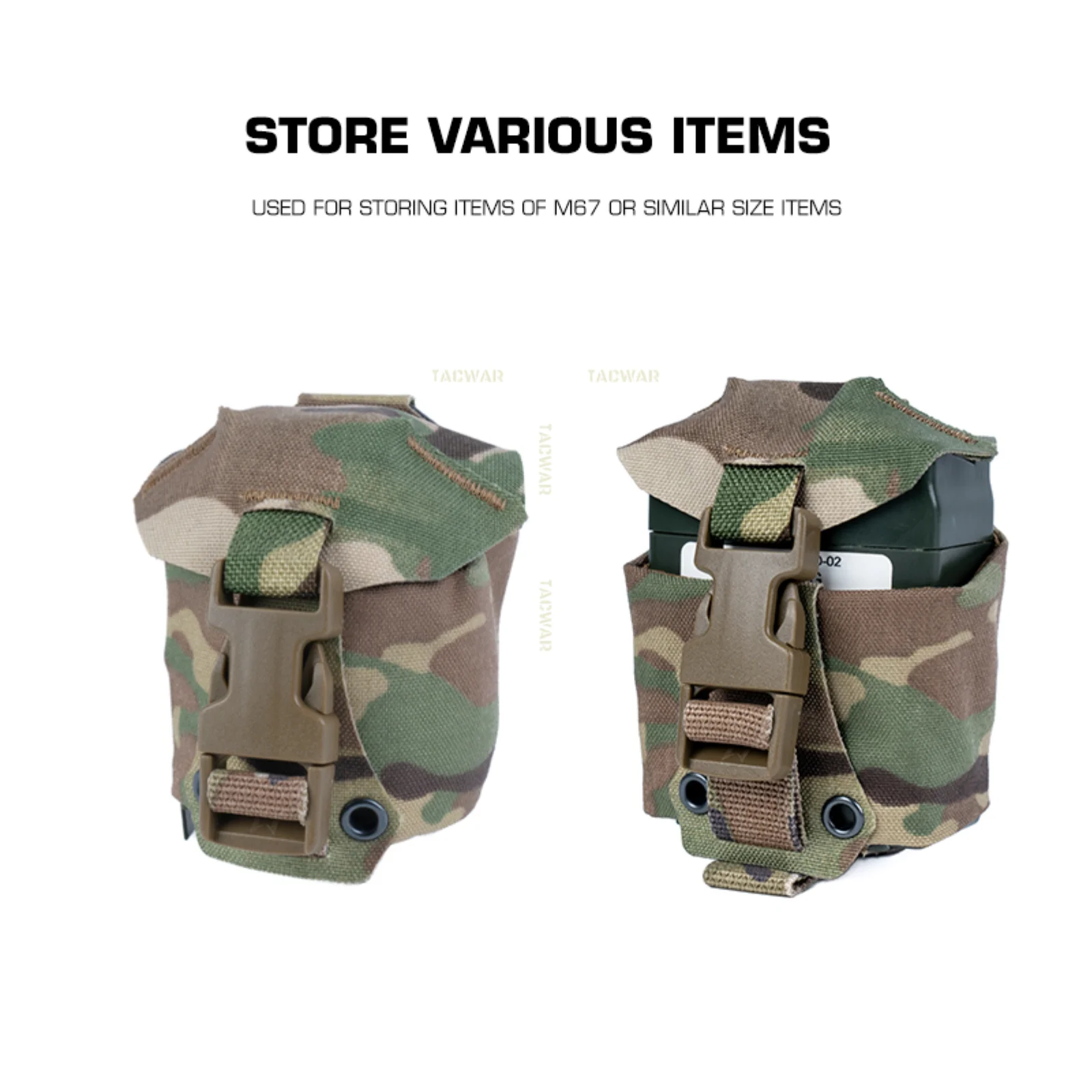 Bolsa táctica MOLLE para granadas FC con panel cinturón M67 individual - imagen 2