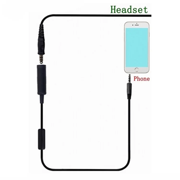Adaptador PTT táctico para auriculares y teléfono con jack - imagen 4