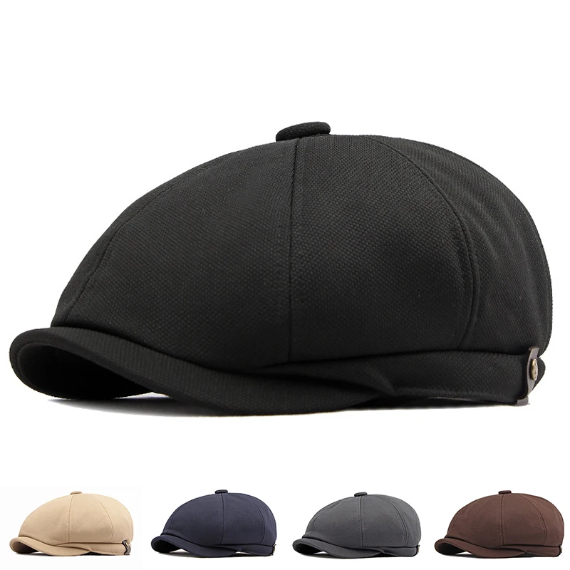 Gorra octogonal Newsboy retro con visera plana unisex - imagen 4