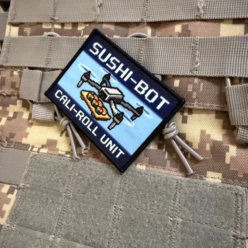 Parche táctico UAV gancho y bucle, arte pixelado Cali-Roll - imagen 2