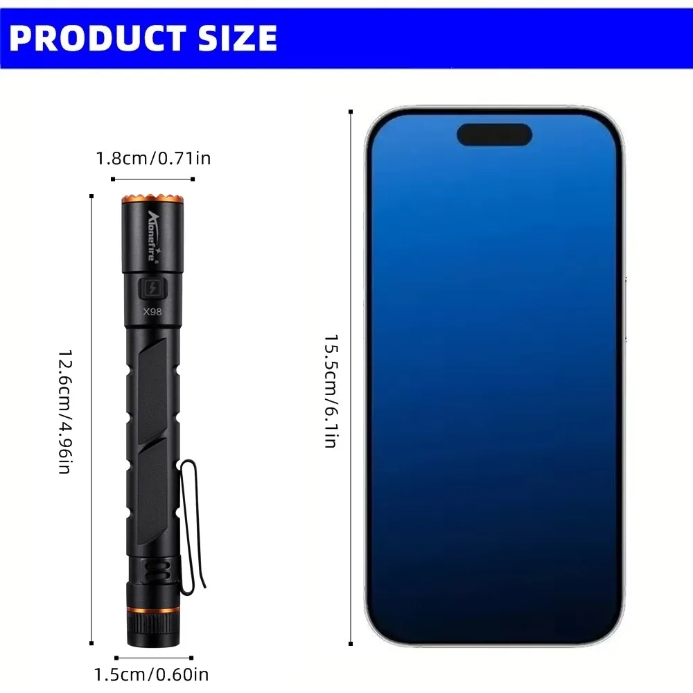 Carga USB-C de la linterna Alonefire X89