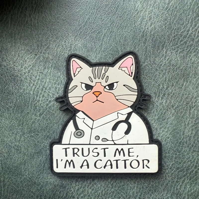 Parche táctico de PVC con gancho y bucle gato veterinario mochila - imagen 3
