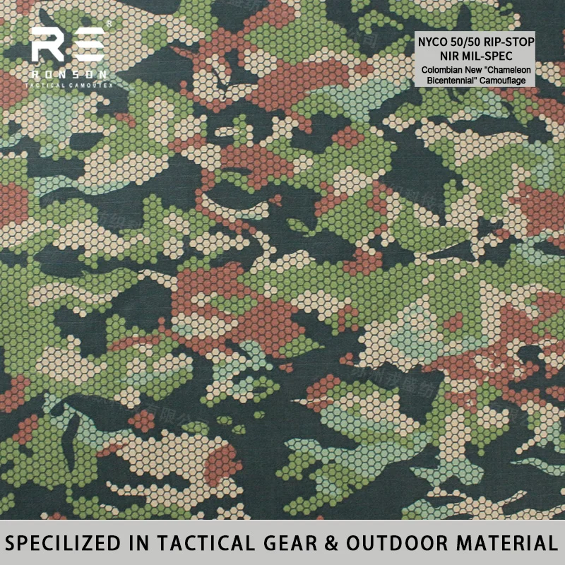Tela táctica NYCO ripstop camuflaje Chameleon Bicentennial Camo - imagen 4