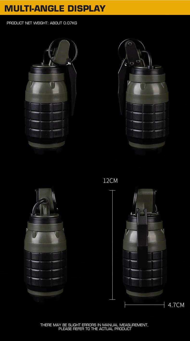 Maqueta de flashbang de plástico para cosplay táctico