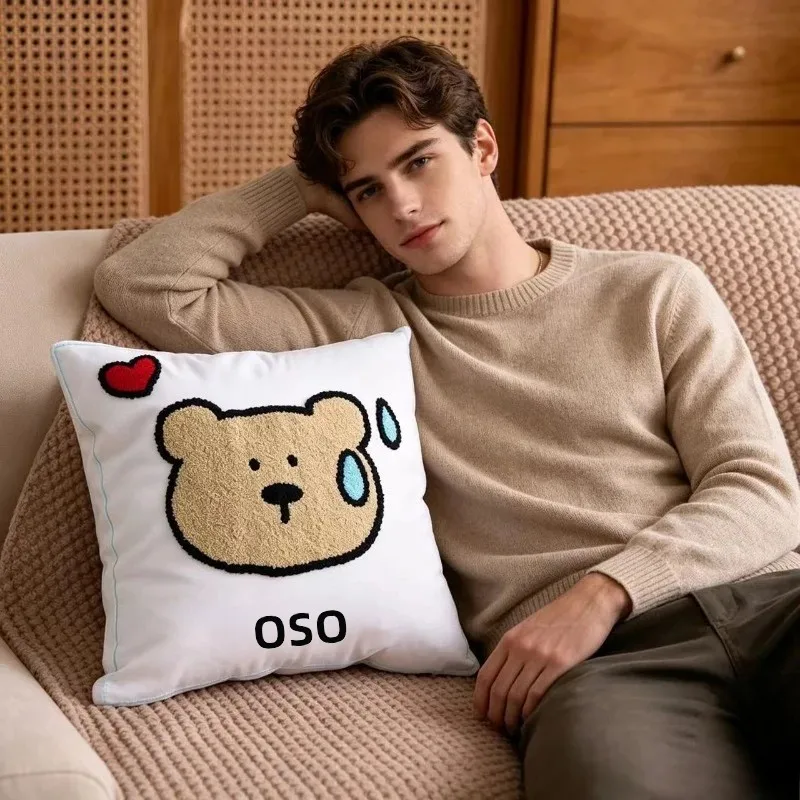 Cojín decorativo bordado estilo Instagram para sofá o cama - imagen 2