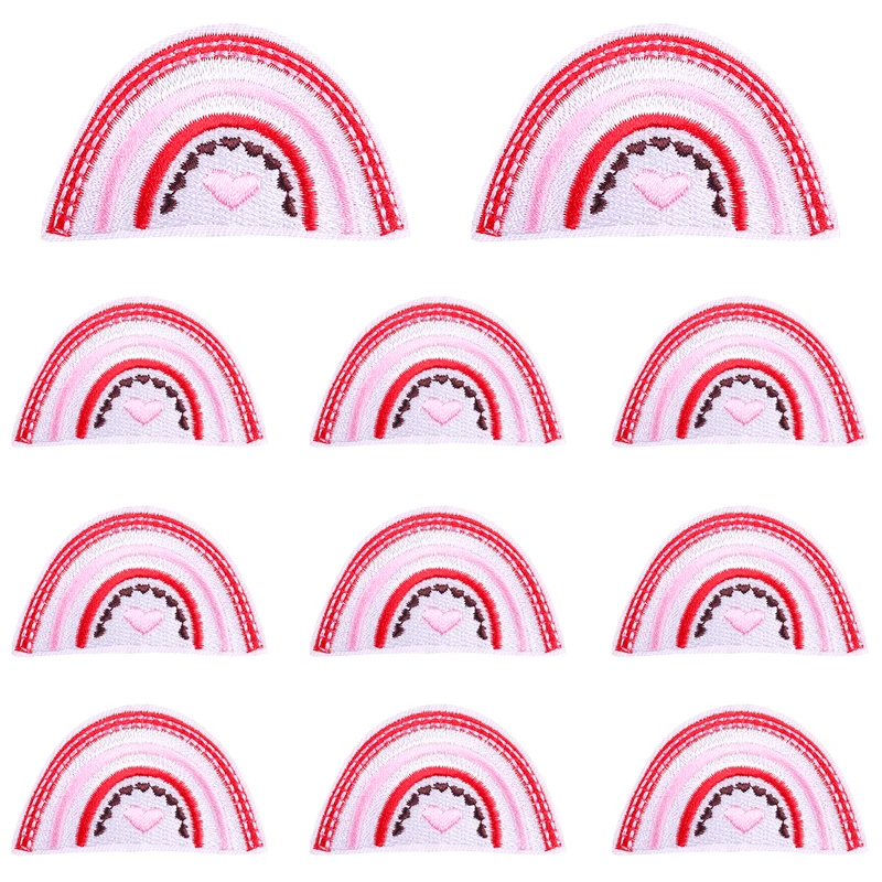 Parche bordado termoadhessivo arcoíris – insignia reversible coser o planchar