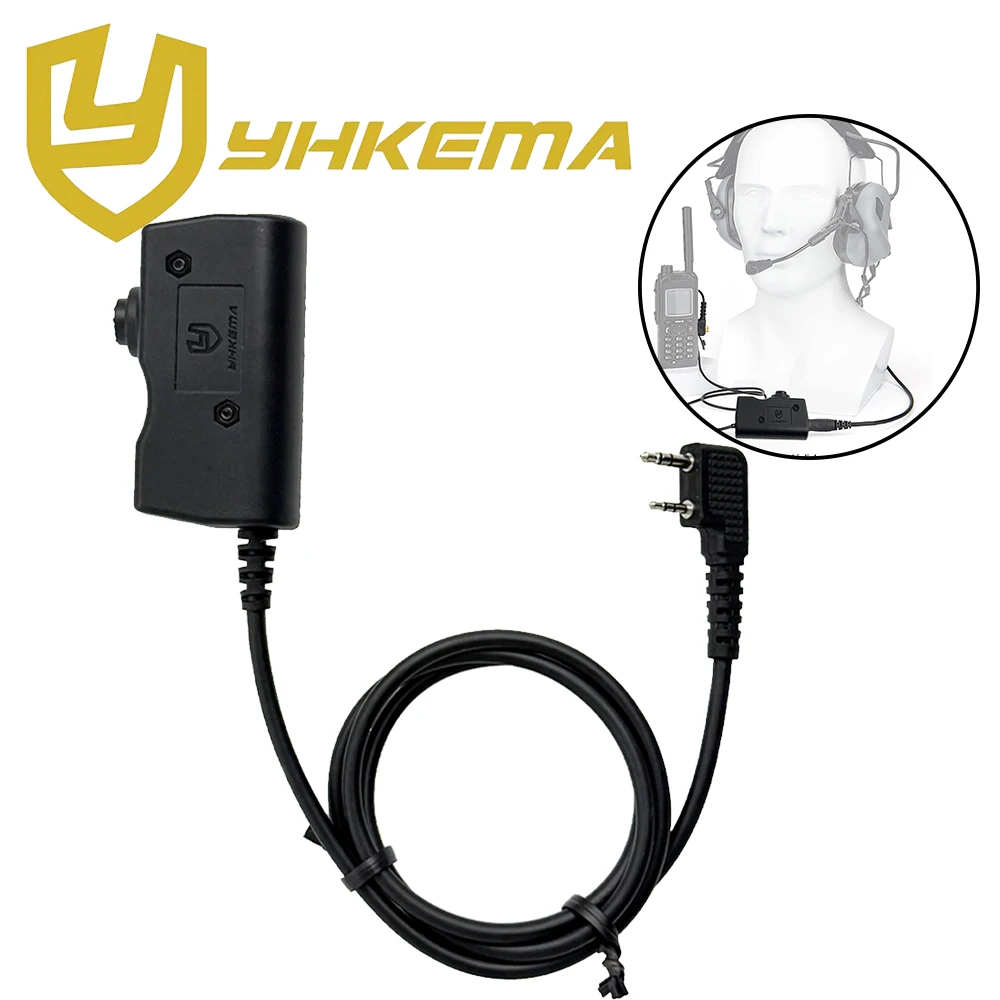YHKEMA Adaptador PTT táctico para auriculares de comunicación - imagen 4