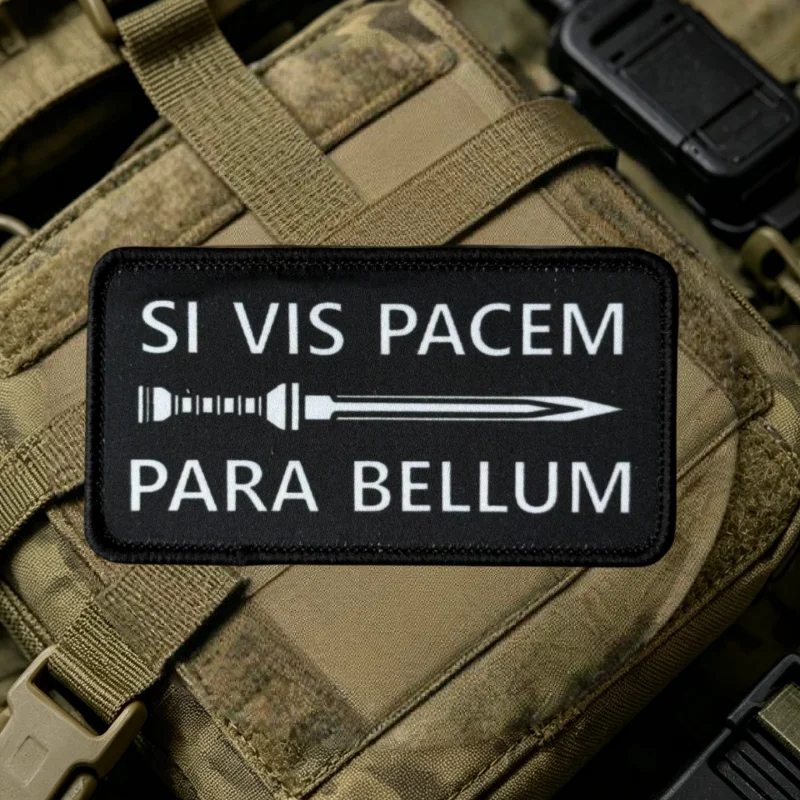 Parche táctico Si vis pacem para bellum velcro moral - imagen 2