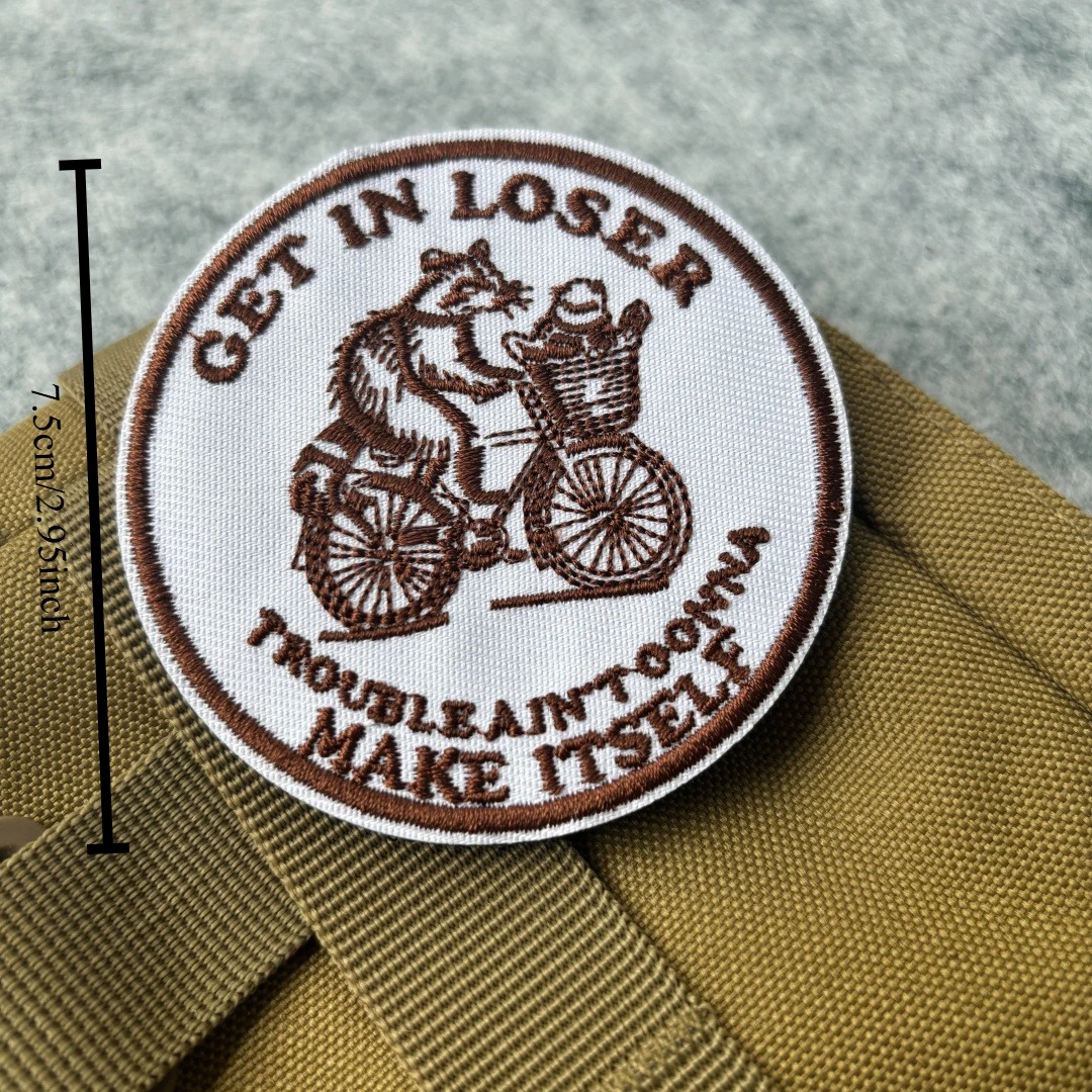 Parche táctico gancho y bucle mapache bordado para brazalete militar - imagen 5