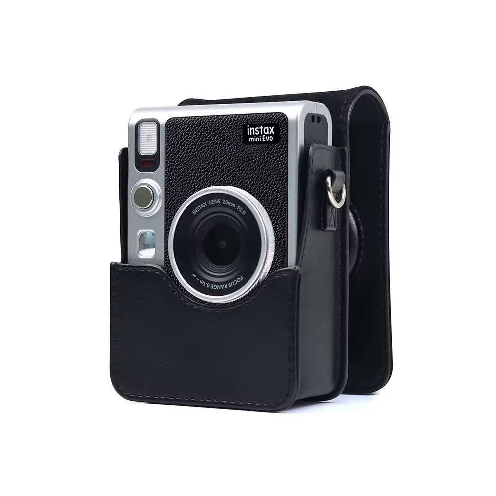Funda de cuero PU Fujifilm Instax Mini EVO con correa de hombro - imagen 2