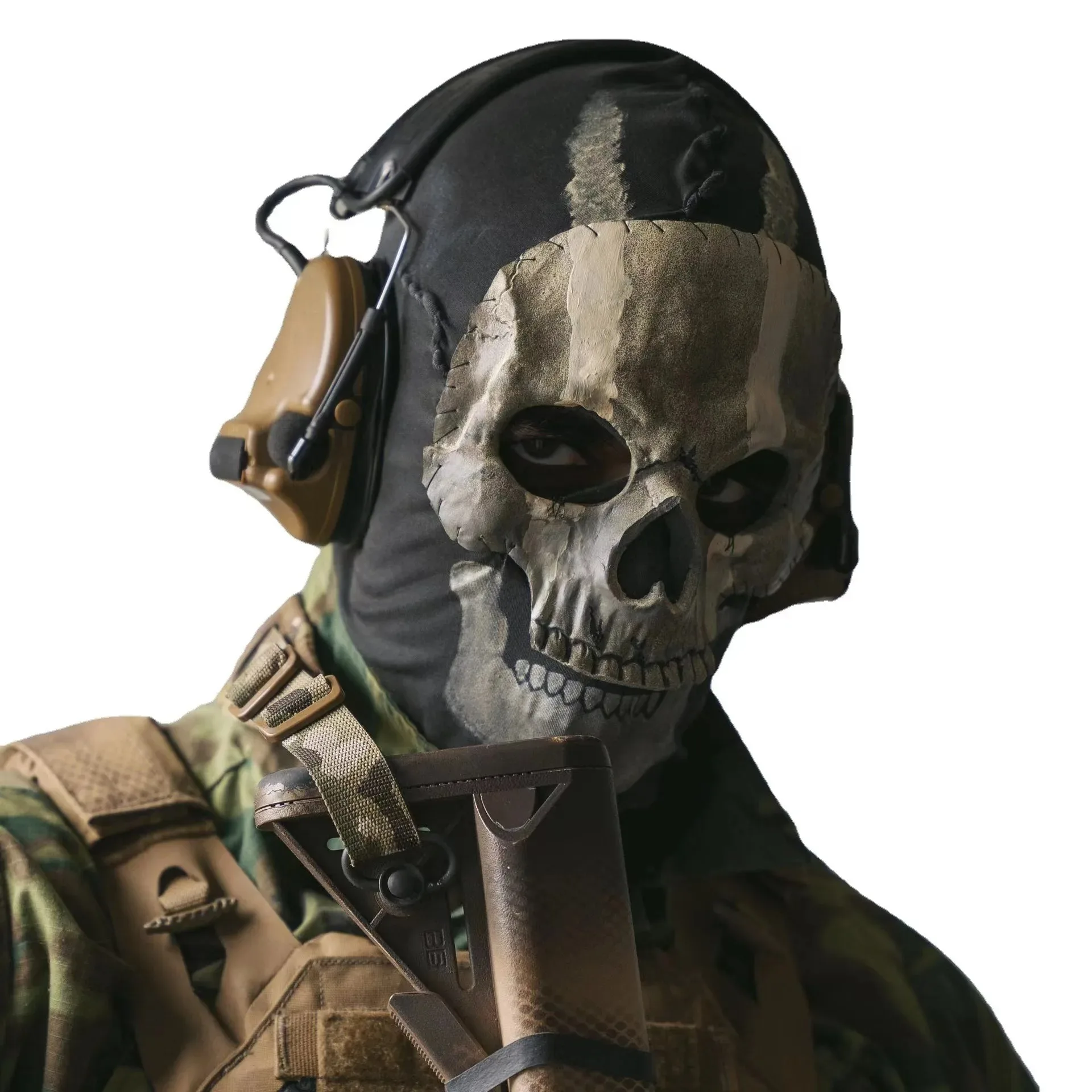 Vista detallada del diseño de calavera
