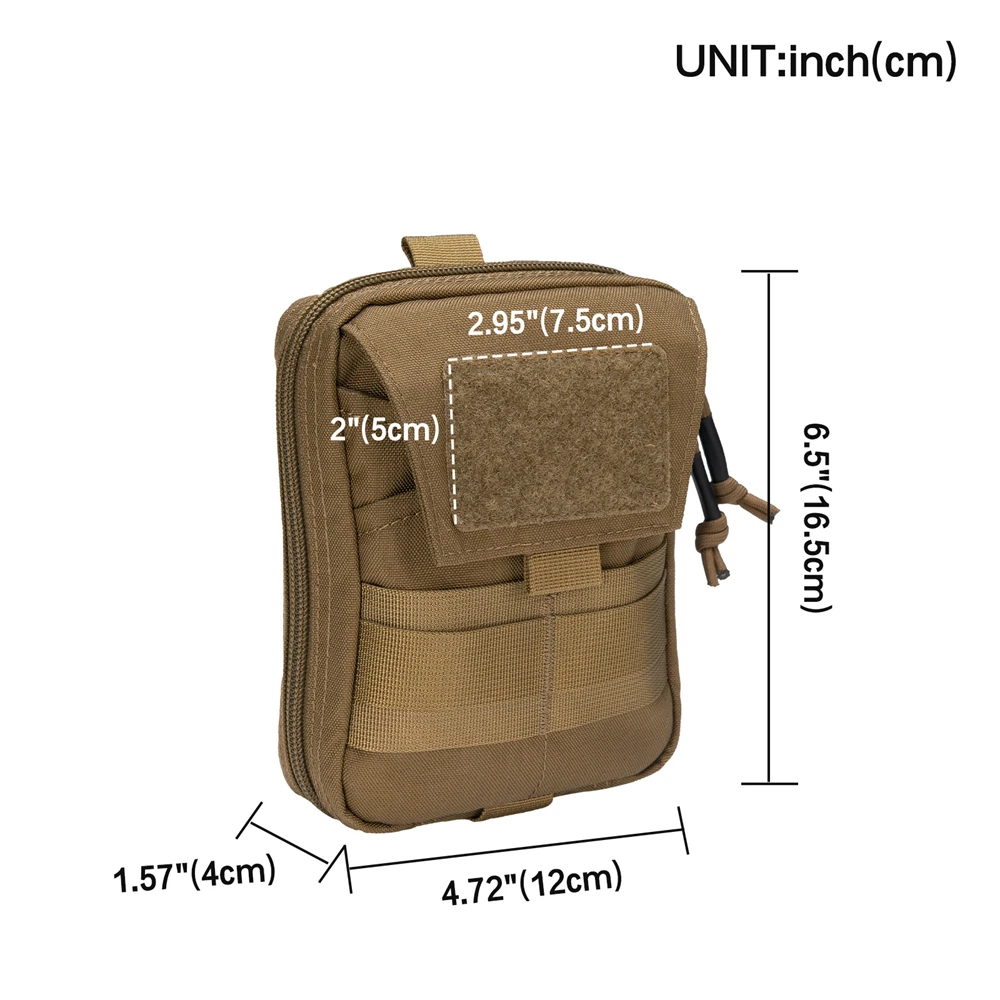 Riñonera táctica MOLLE multifunción doble cremallera para uso militar - imagen 2