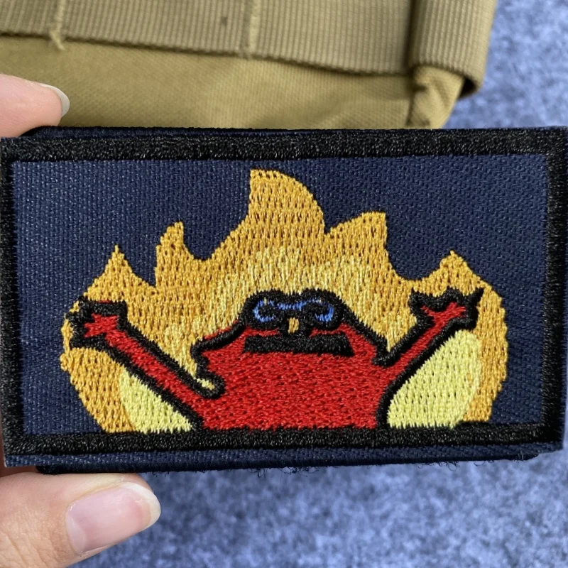 Parche Velcro bordado Elmo - insignia de moral meme para mochila