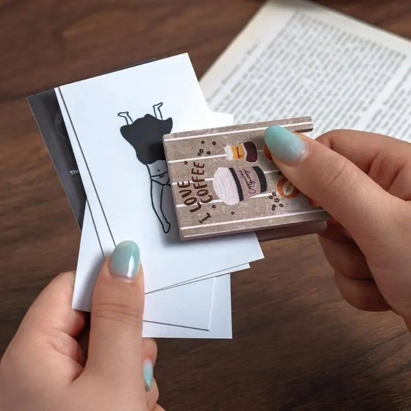 Soporte clip papel madera – organizador de notas y fotos escritorio - imagen 5