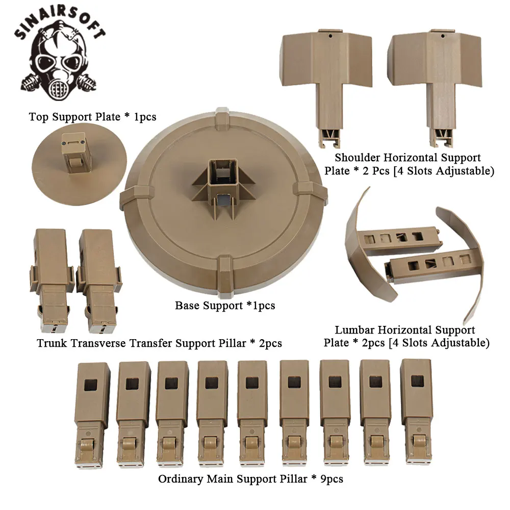 SINAIRSOFT Soporte táctico MOLLE de nailon para chalecos y cascos - imagen 2
