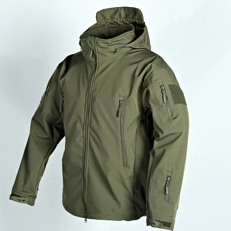 Softshell táctica camuflaje impermeable con forro polar cálido - imagen 3