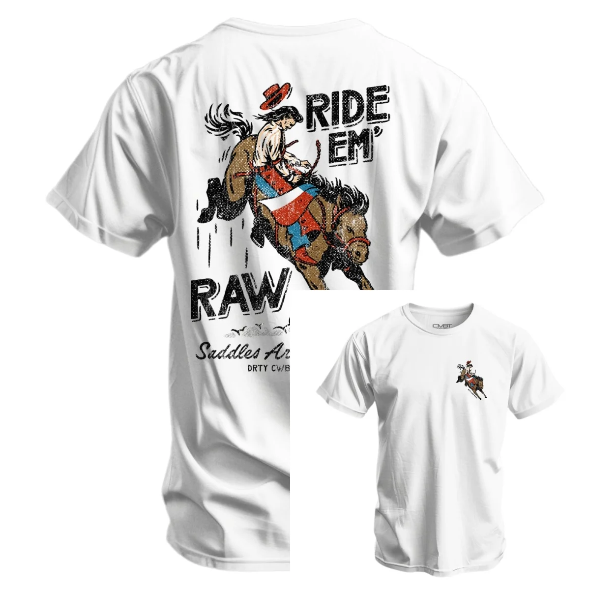 Camiseta táctica hombre Ride ’Em Raw algodón militar - imagen 2