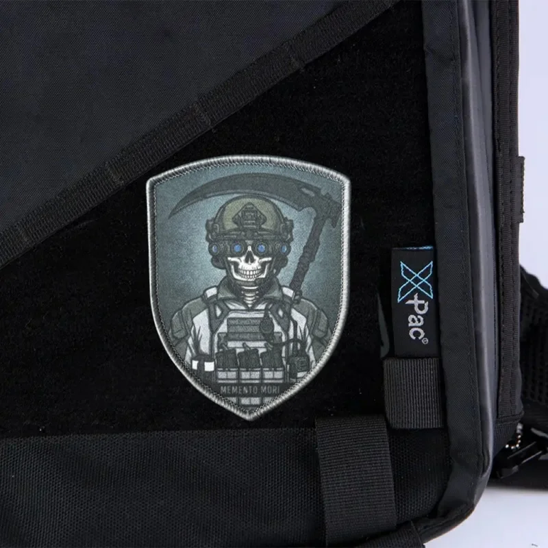 Parche táctico Reaper Memento Mori de moral con velcro - imagen 2