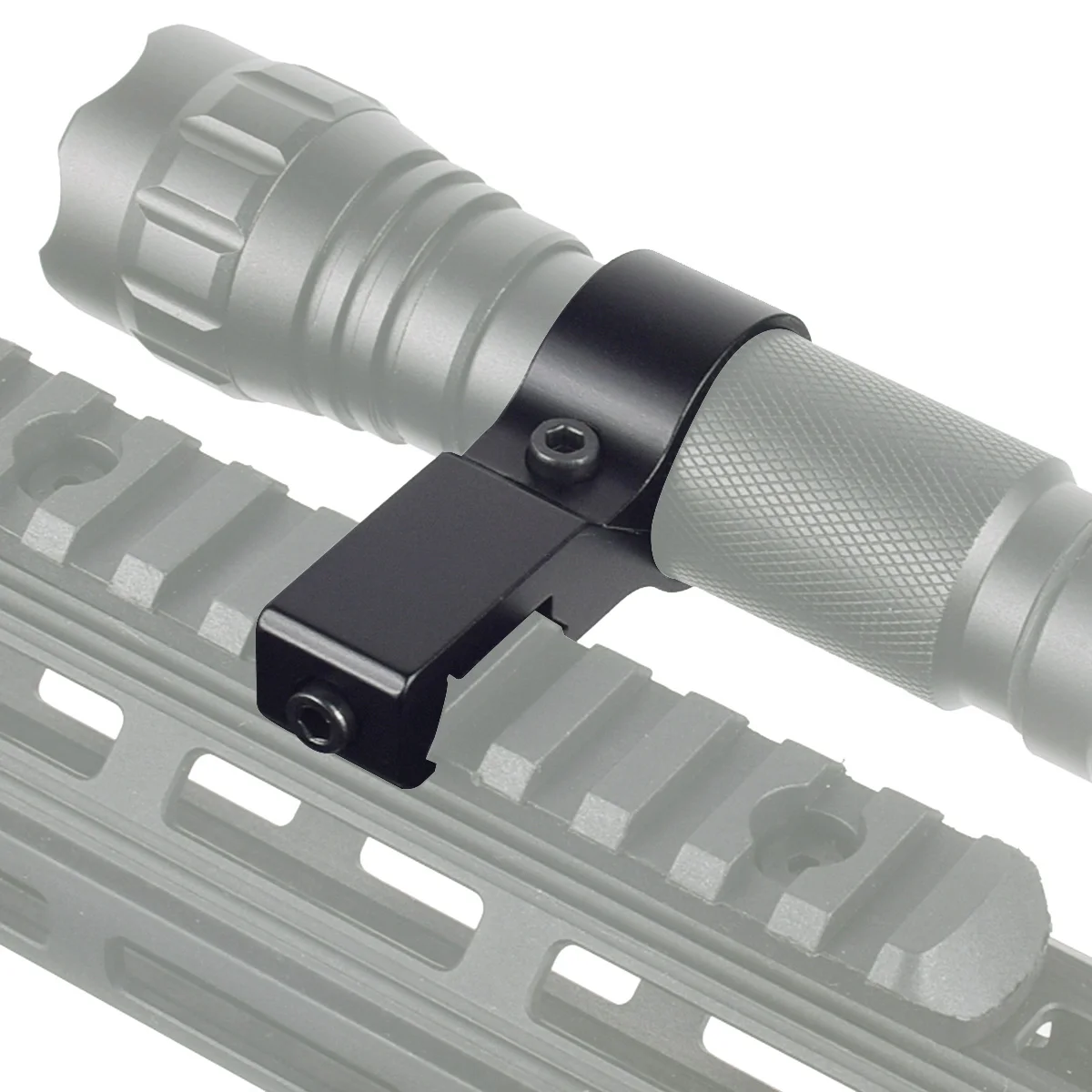 Soporte linterna táctica universal para riel Picatinny y tubo - imagen 4