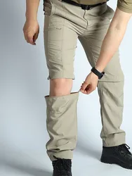 Pantalones de senderismo desmontables impermeables secado rápido