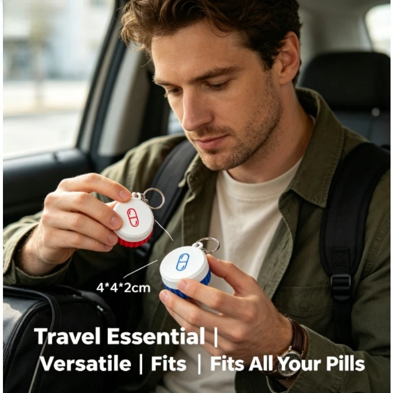 Pastillero estanco para medicamentos sellado, viaje y aire libre - imagen 2