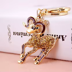 Llavero colgante de cristal y metal con forma de animal – Regalo original