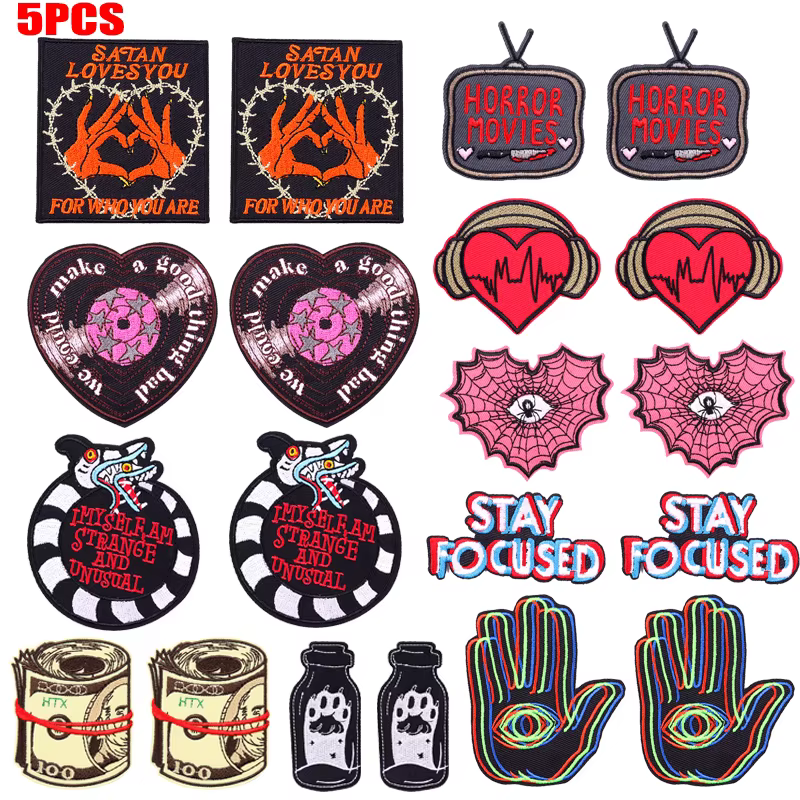 Parche corazón punk terror frontal