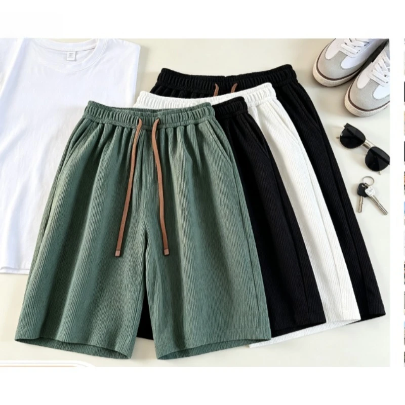 Pantalones cortos de secado rápido de seda helada holgados hombre - imagen 2