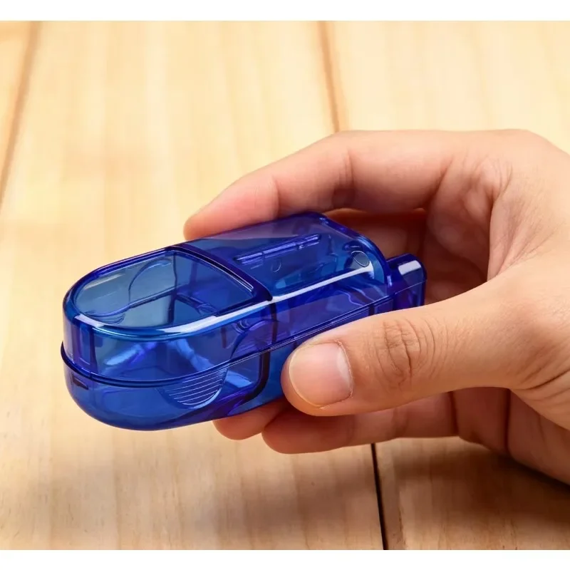 Cortador de pastillas transparente dispensador para medicamentos - imagen 3