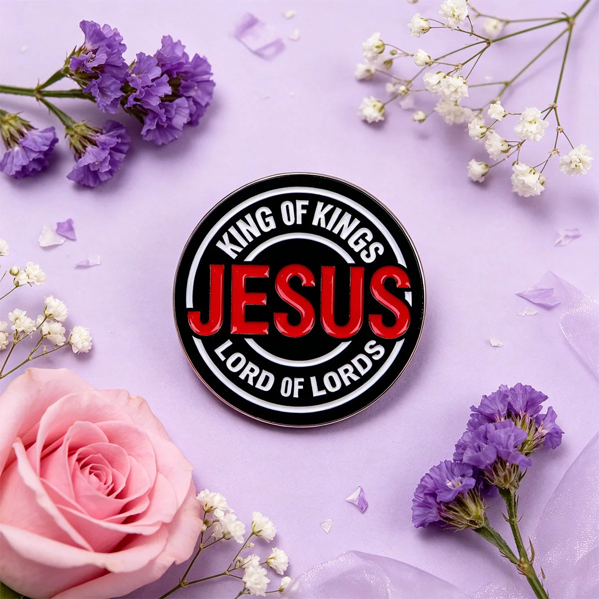 Pin de esmalte Jesús cita religiosa para mochila, gorra y chaqueta - imagen 5