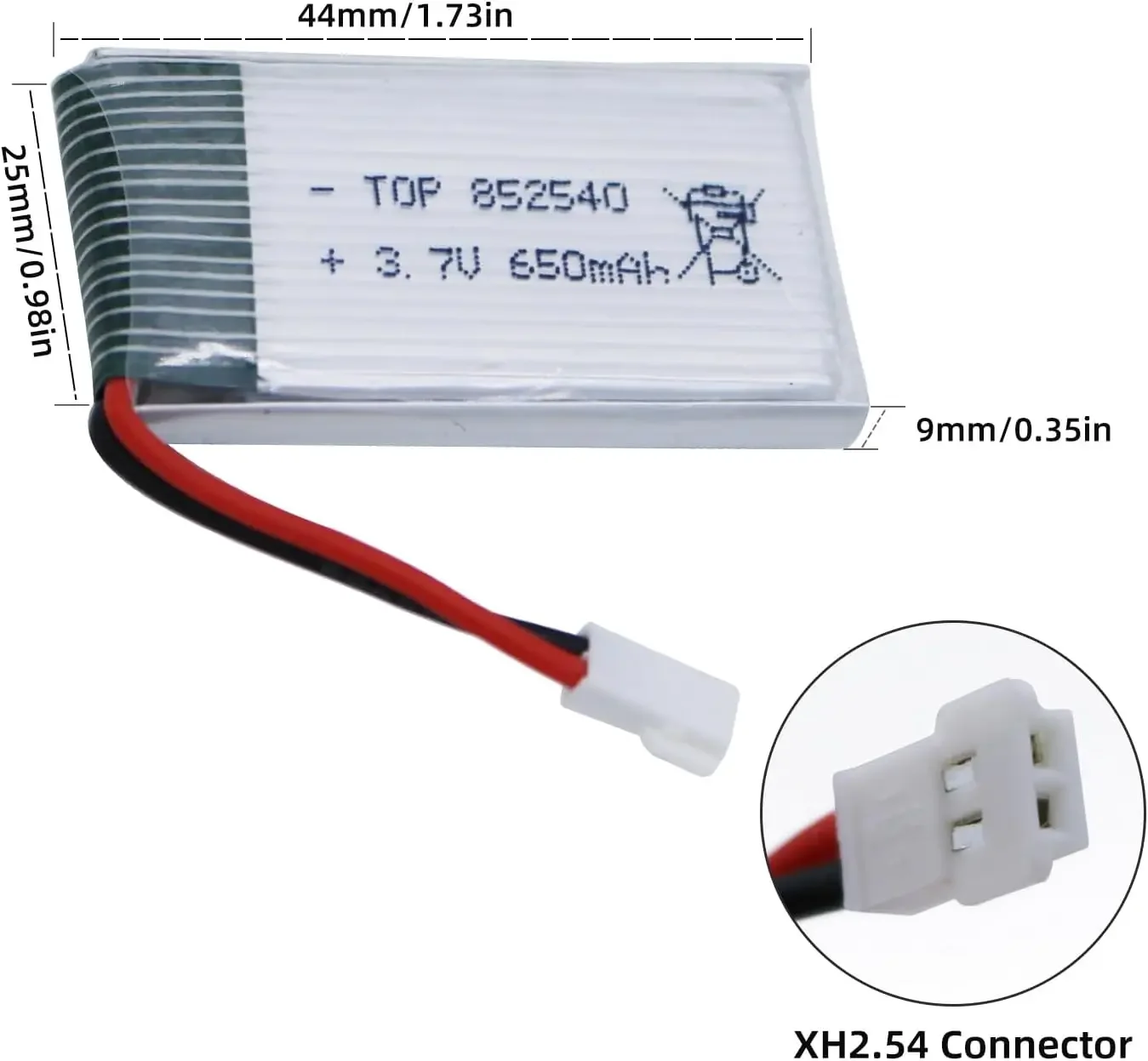 Batería LiPo recargable SYMA X5 para quadricóptero y dron - imagen 2