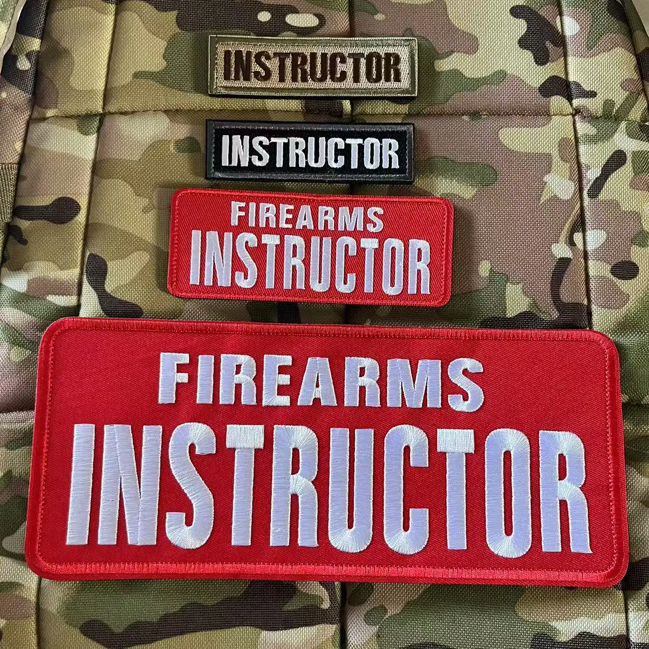Parche bordado FIREARMS INSTRUCTOR vista frontal