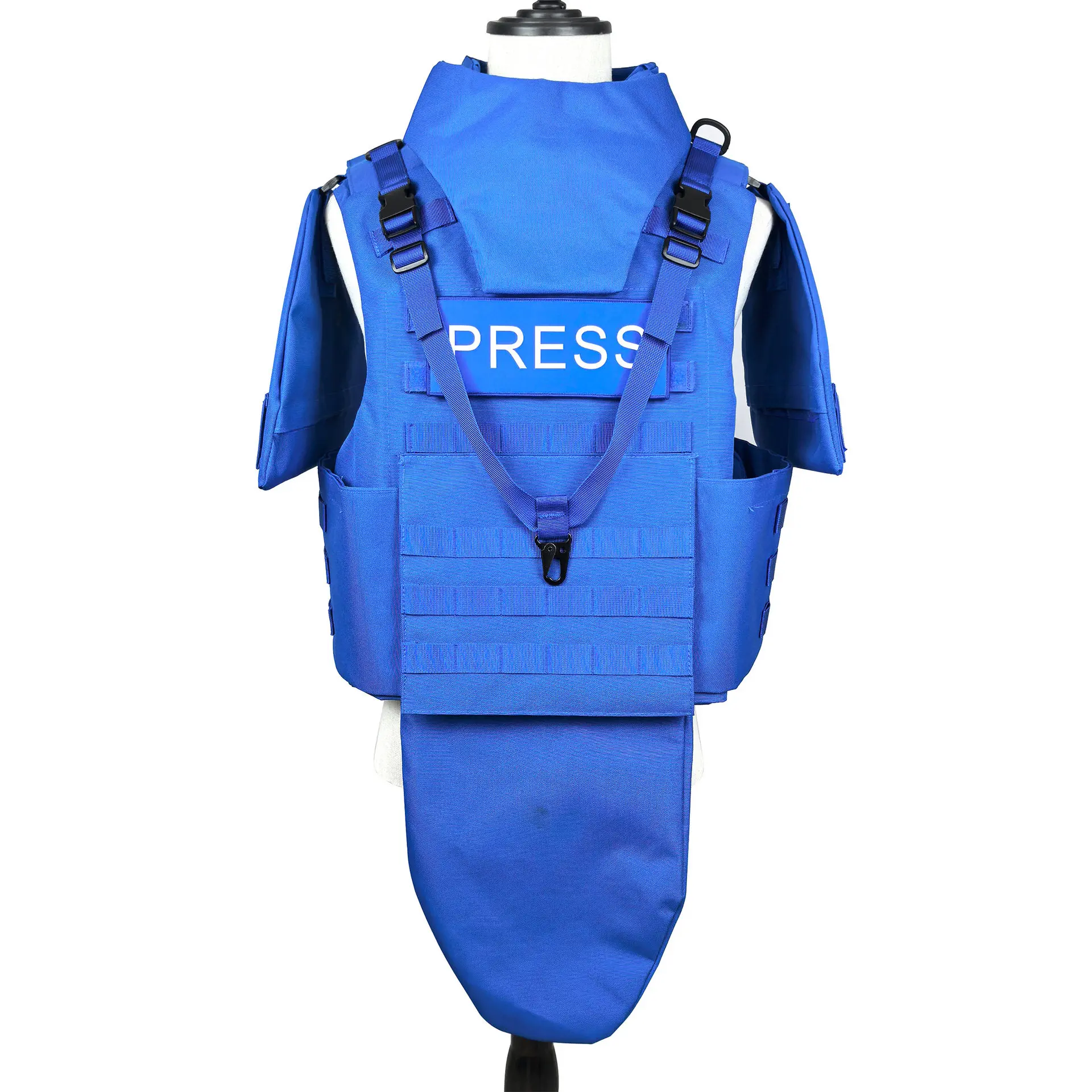 Chaleco antibalas NIJ IIIA con cinta azul, protección integral