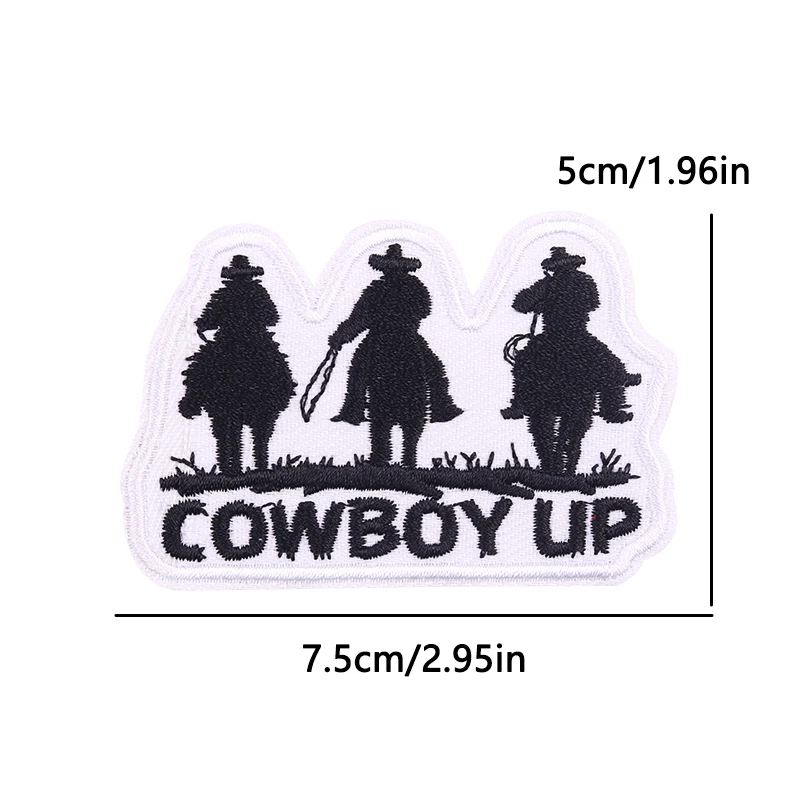 Parches termoadhesivos bordados temática oeste con silueta de caballo - imagen 2