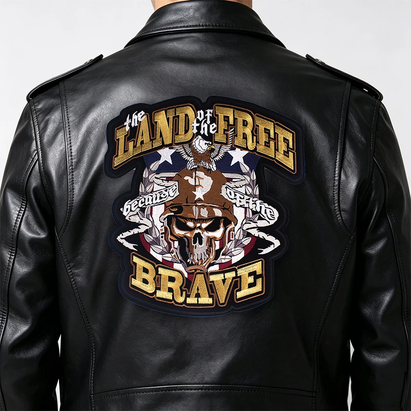 Parche termoadhesivo llamas y calavera gótico punk para chaqueta - imagen 4