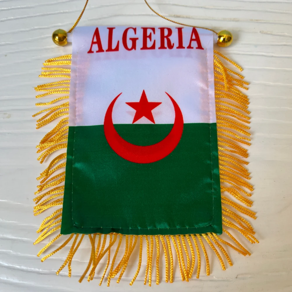 Bandera de Argelia doble cara colgante impresa en tela opaca - imagen 4
