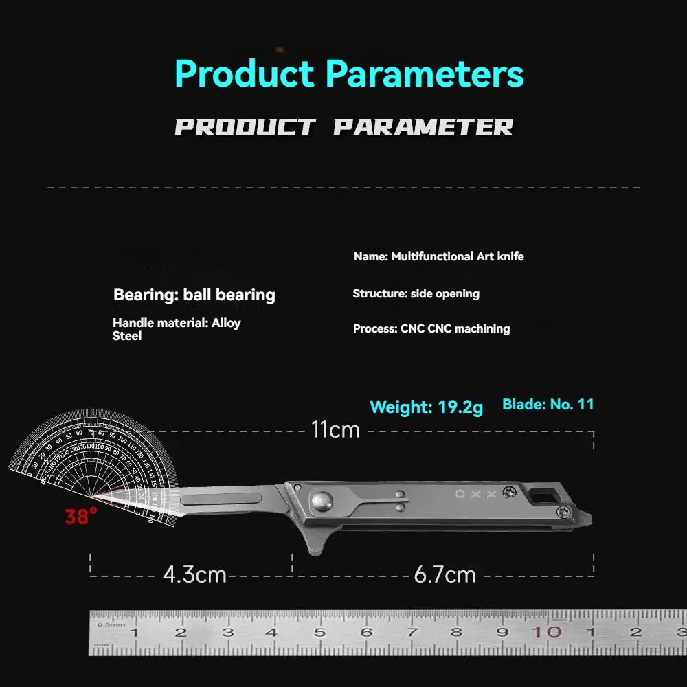 Cuchillo plegable EDC de apertura rápida en titanio para bolsillo - imagen 5