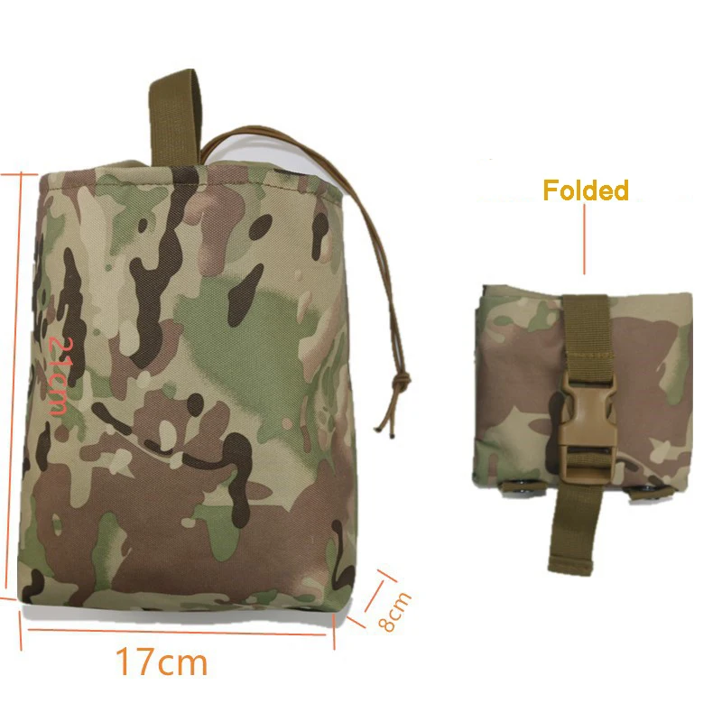 Bolsa táctica MOLLE para munición y EDC utilitaria plegable riñonera