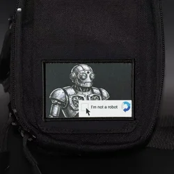 Parche táctico 'No Soy un Robot' adhesivo para brazaletes y mochilas