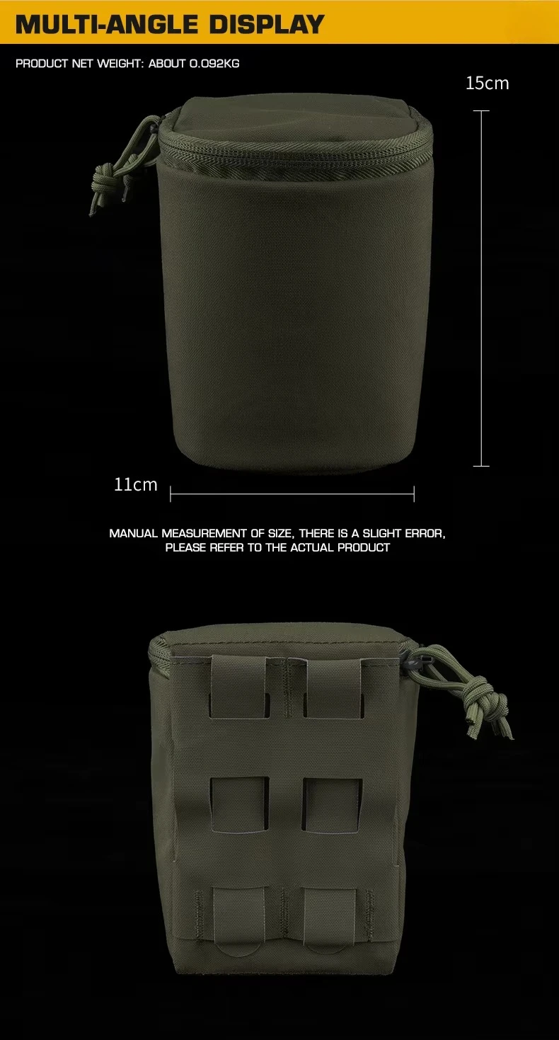 Detalle del montaje MOLLE y el cuerpo de la bolsa