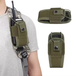 Bolsa MOLLE walkie-talkie táctica – Portador con bolsillo para radio