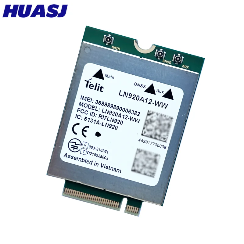 Bandas de red LTE y WCDMA soportadas por el módulo LN920A12-WW