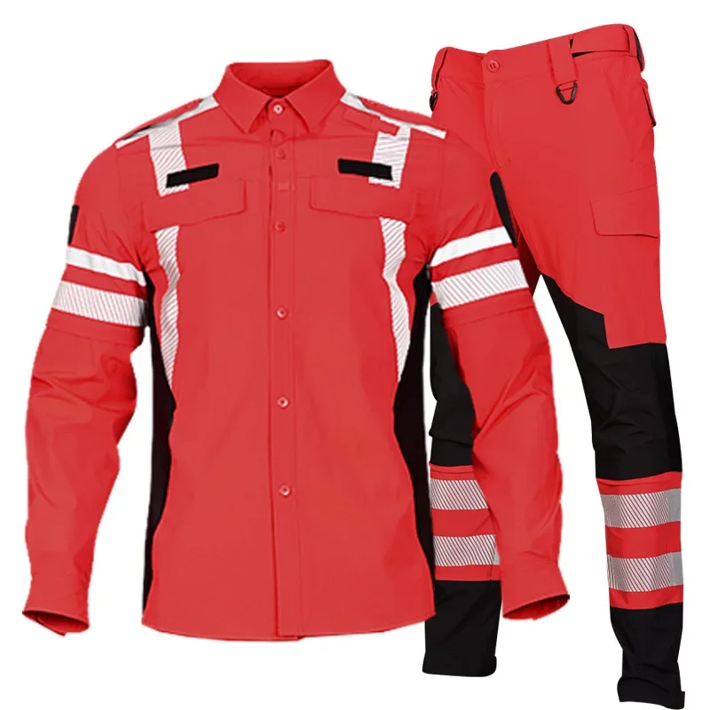 Uniforme de rescate veraniego transpirable para bomberos, secado rápido - imagen 3