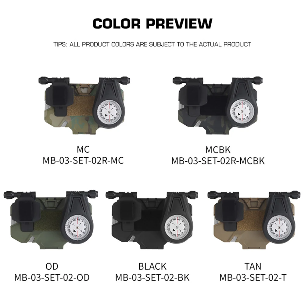 Kit táctico MOLLE para portaplacas con brújula militar y GPS - imagen 4